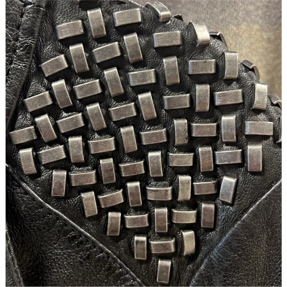 NWT MAURITIUS BLACK LEATHER STUDDED JACKET XS - Picture 6 of 14